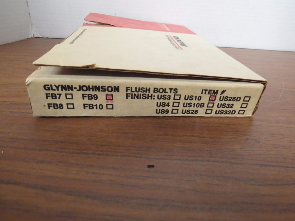 + Glynn-Johnson FB US10 Flush Bolt Von Duprin Door Control
