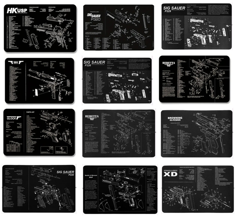 Pistol Gun Cleaning Mat