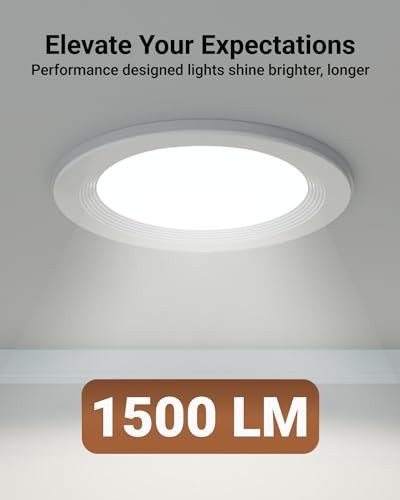 Sunco 6 Pack 6 Inch LED Recessed Light with Night Light, Flush Mount Ceiling
