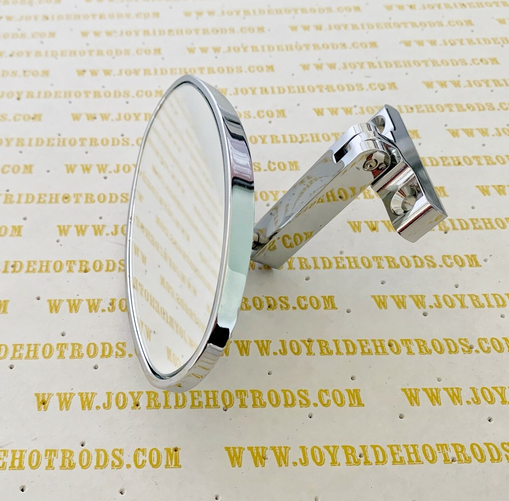 Hot Rod Oval Interior Rear View Mirror - Hinged Mounting Point