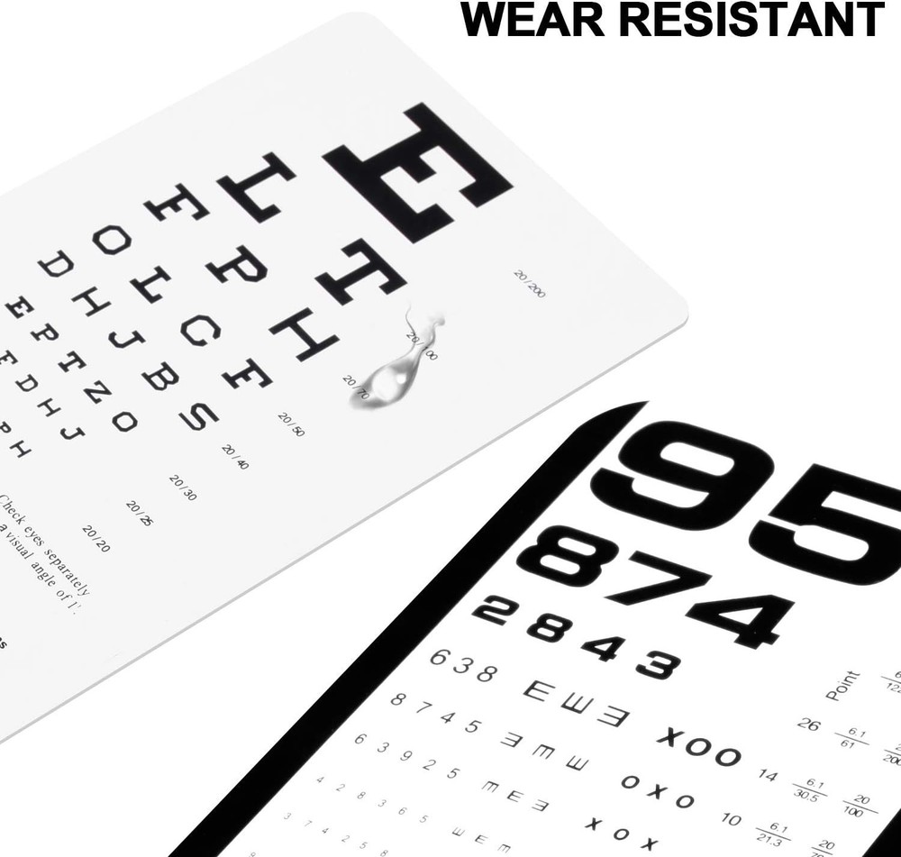 Vision Testing Made Easy: Snellen & Rosenbaum Pocket Eye Chart for Professionals