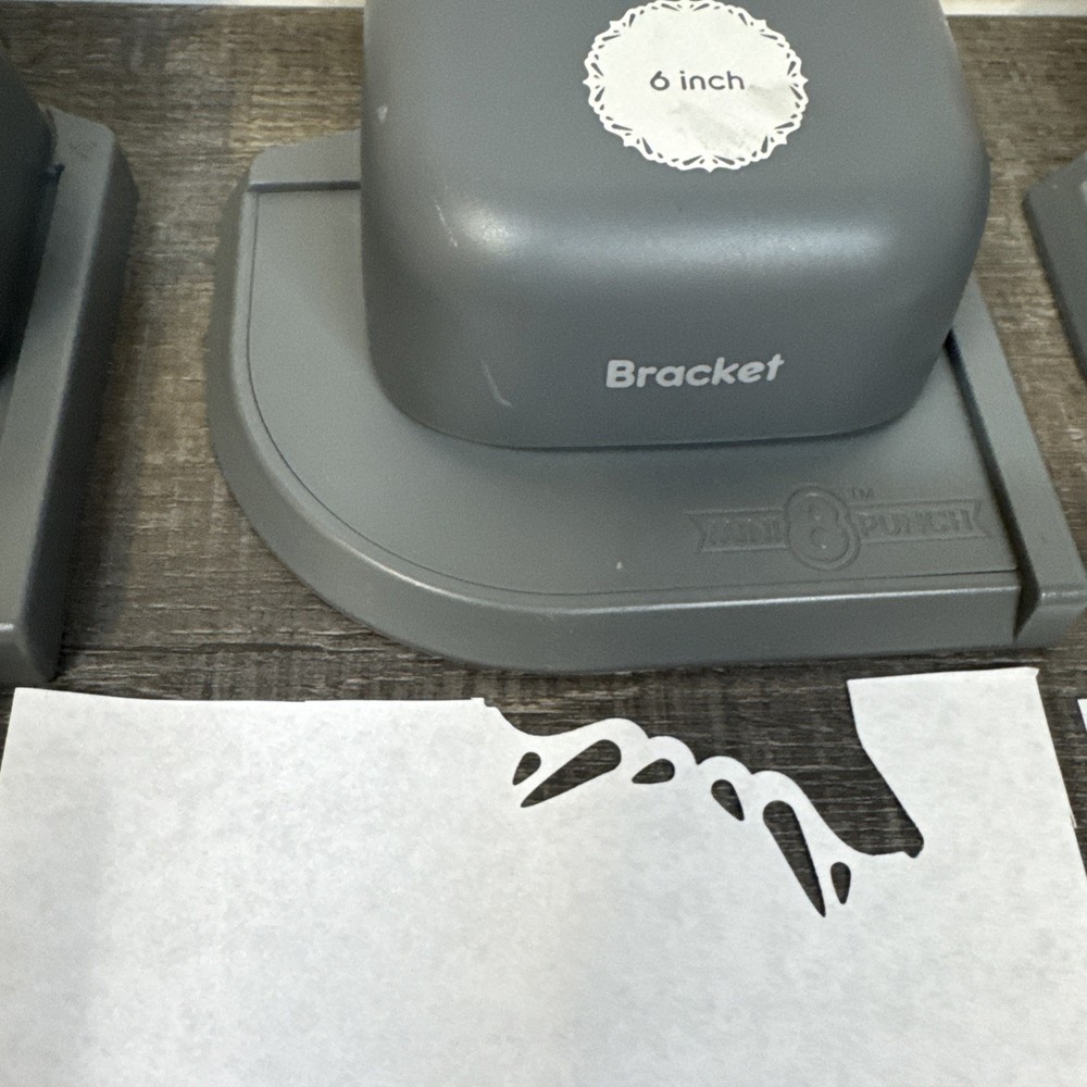 3x We R Memory Keepers Paper Punches Mini 8 Edge Punch Loop, Bracket, Braid 6”