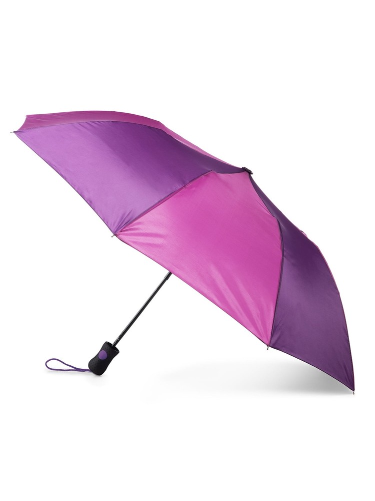Totes Recycled Canopy Auto Open Rain Umbrella Multi