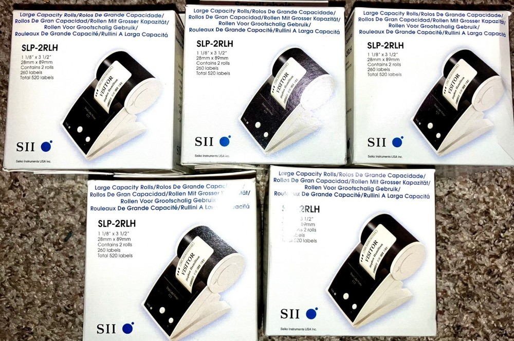 Seiko SLP 100 Smart Label Printer TESTED Bundle w/ 8 Boxes Labels NOS