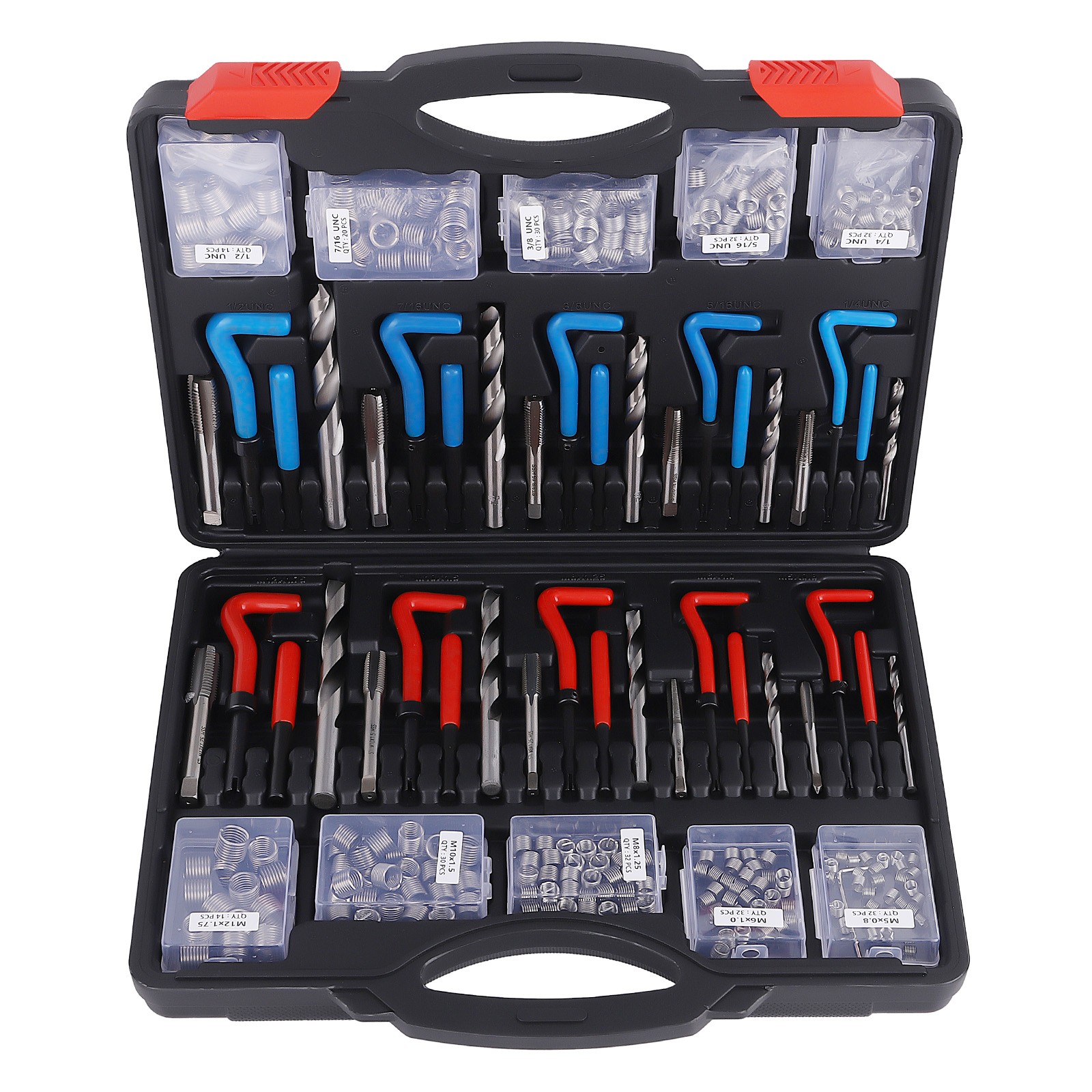 320X Helicoil Thread Repair Kit 320-Piece SAE and Metric Rethreading Tool Kit