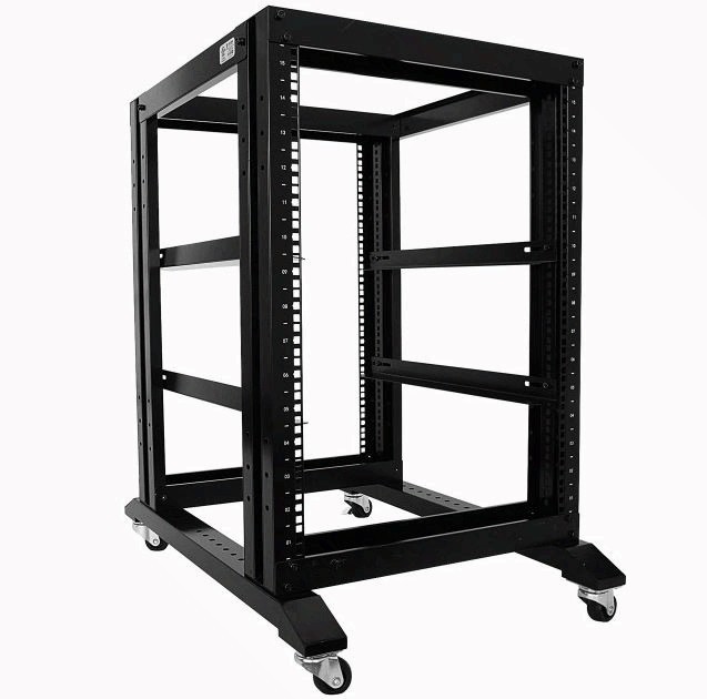15U 4-Post 19" IT Server Network Audio Data Rack Open Frame 600mm