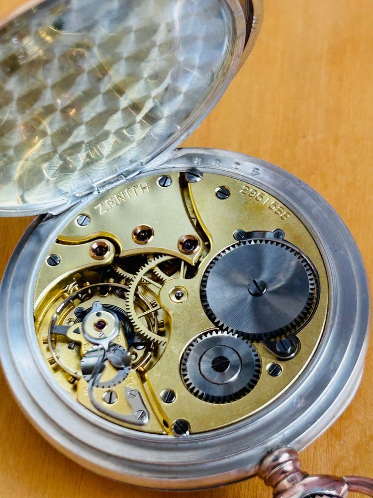 2T805 Zenith silver pocket watch