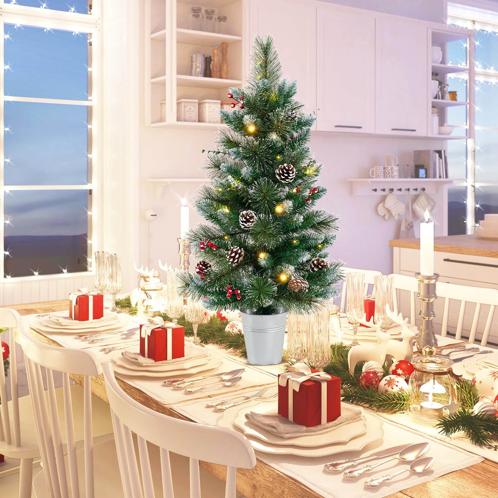 3 ' Artificial Xmas Tree with 81 Branch Tips Eucalyptus Leaves Pine Needles