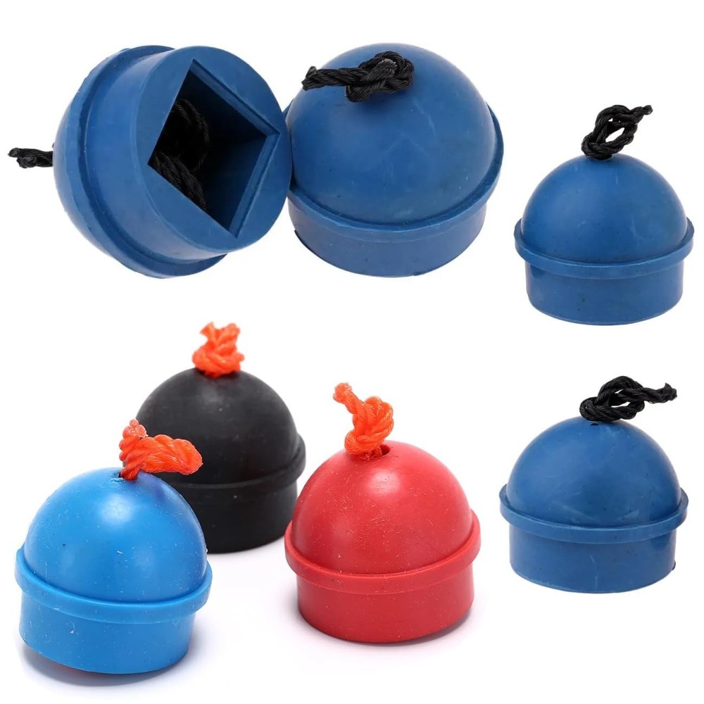 4 Pack Pool Chalk Cubes Holder with Cord String Anti-Lost Snooker Practical T