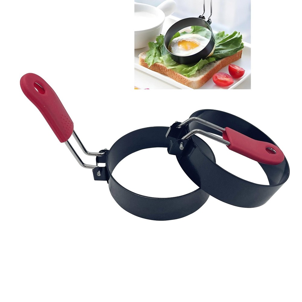 2PCS Fried Egg Mold Ring Kitchen Cooking Tool Hamburger Patty Mold