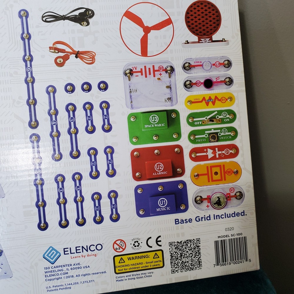 Snap Circuits Model SC-100 JR Kit Homeschool Electronics Educational Complete