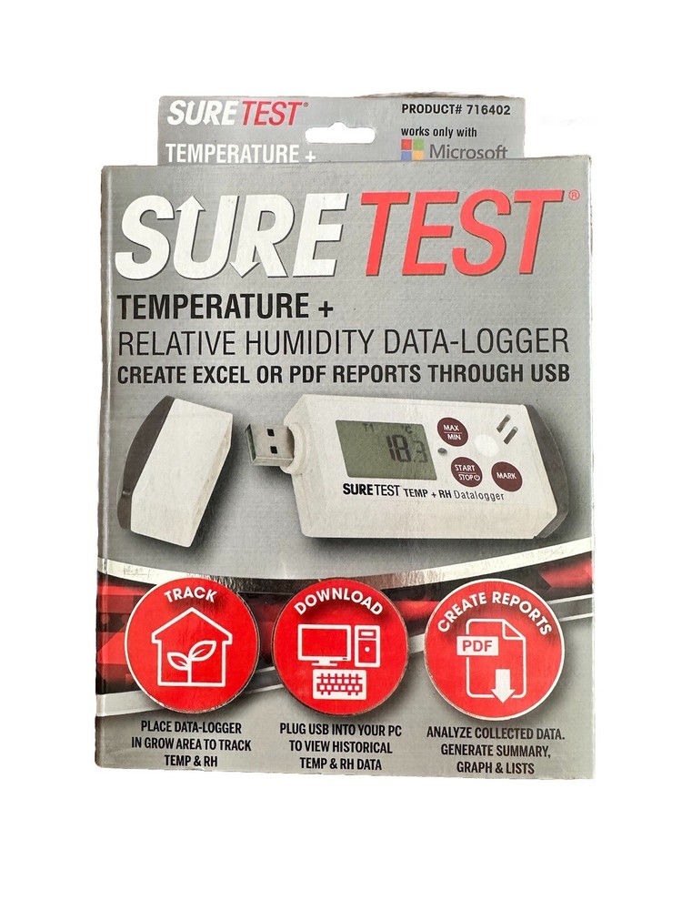Sure Test Temperature + Relative Humidity Data Logger