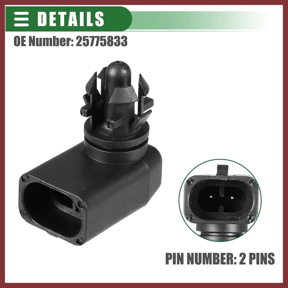 For GMC Canyon 2004-2012 Ambient Air Temperature Sensor Replacement 25775833