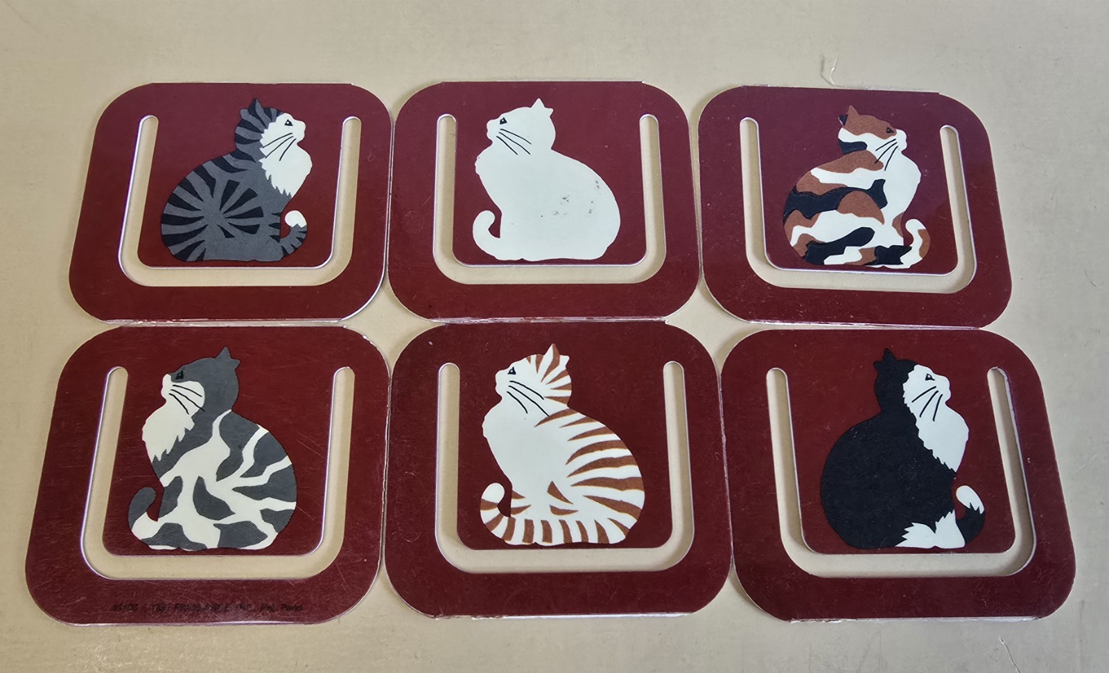 Vintage 80s Cats Paper Clips By Freelance Inc Complete Set