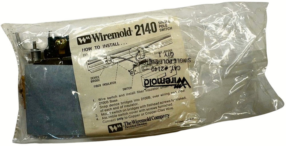 Wiremold 2140 Single Pole Switch, 15A, 120V *Free Shipping*