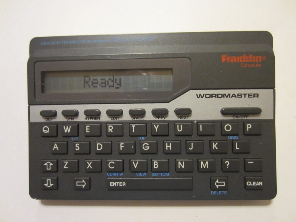 Franklin Wordmaster Deluxe Computer Model WM-1055 Linguistic Technology