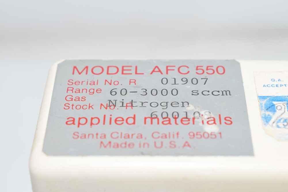 Applied Materials Model AFC-550 Mass Flow Controller 60-3000 sccm Nitrogen