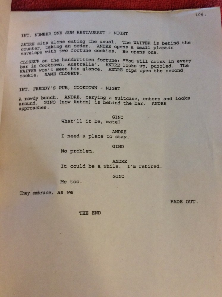 ORIGINAL SCRIPT VENDETTA 1996 DRAFT ROGER LOWENSTEIN SUZANNE MUSTACICH