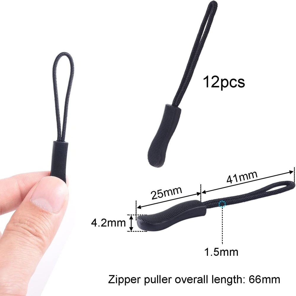 12Pack Zipper Pull Replacement, Golf Bag Parcord Zipper Pull Tab Replacement ...