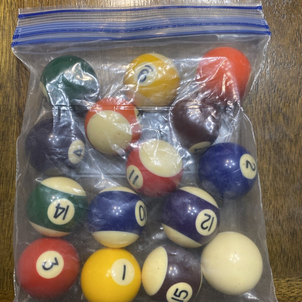 Mini Billiards Pool Ball’s - * Missing The 8 Ball *