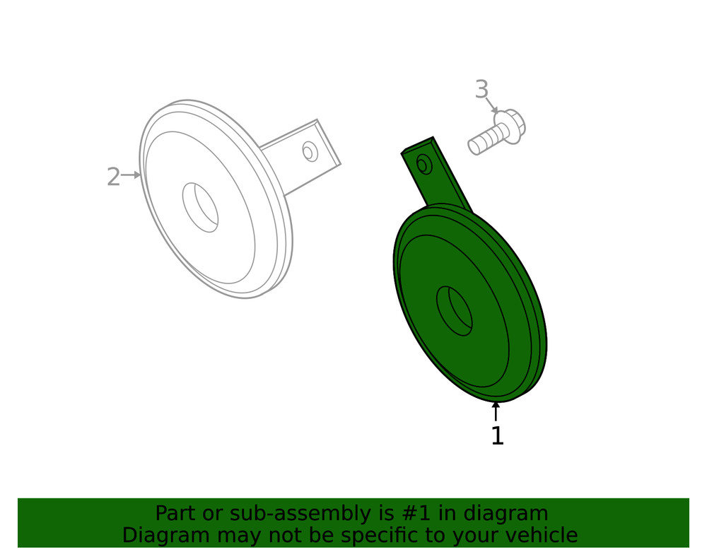 Genuine Subaru High Note Horn 86012al01a