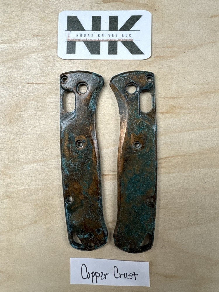 Nodak Custom “Copper Crust” Shipwreck Copper Benchmade 533 Mini Bugout Scales