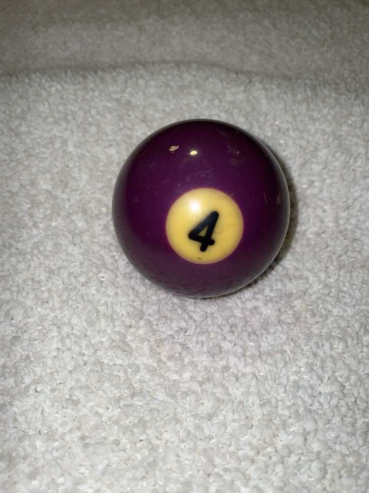 Vintage Pool Ball Number 4 Billiard