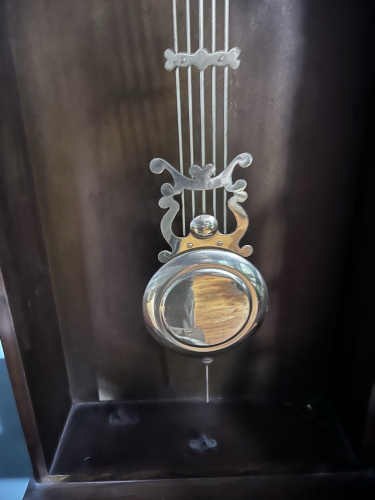 Pendulum Wall Clock Faux Stained Glass