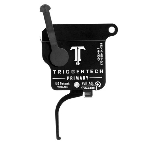 TriggerTech Primary Trigger w/ Bolt Release for Remington 700 - Black Flat