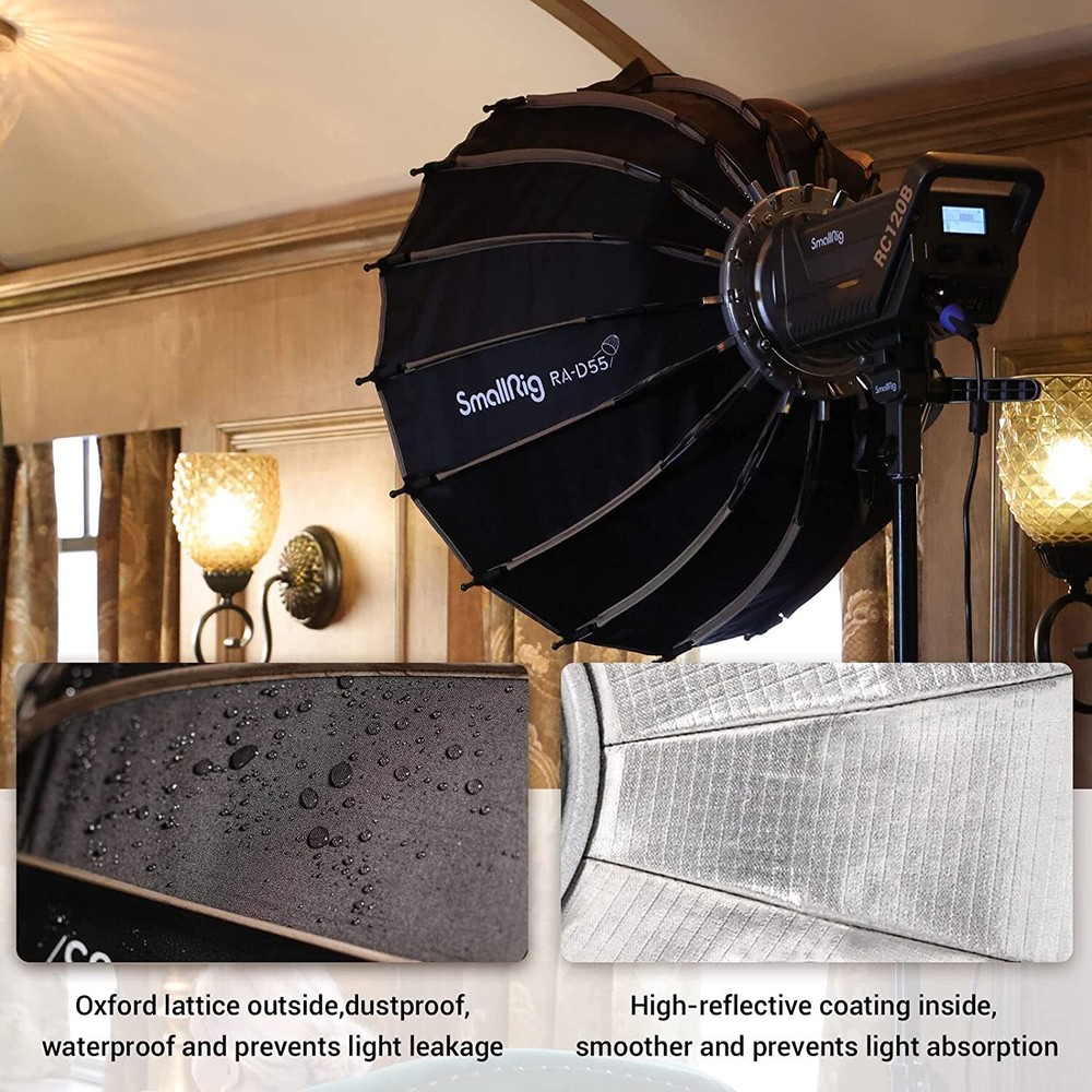 SmallRig Parabolic Softbox Quick Release, RA-D55 55cm/21.6inch Deep Softbox
