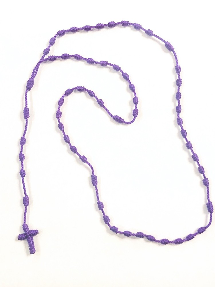 Knotted Rosary - 100% Nylon Thread - Purple