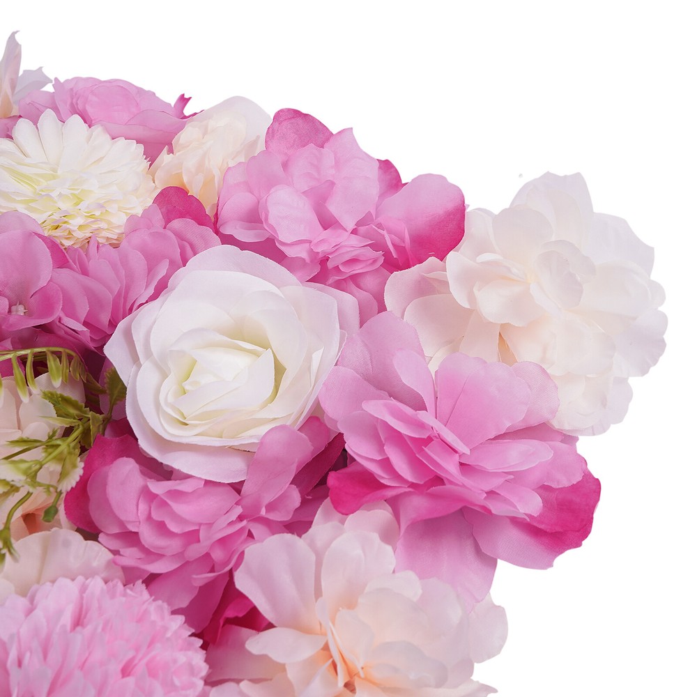 12pcs Artificial Flower Wall Panel Wedding Background Silk Rose Mat Floral Pad