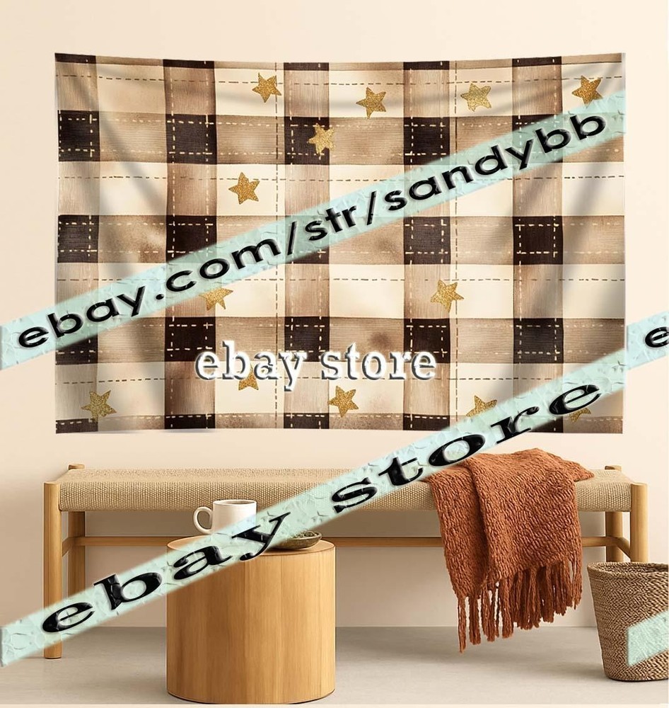 Classic Check Tapestry Rustic Style 39X59 in