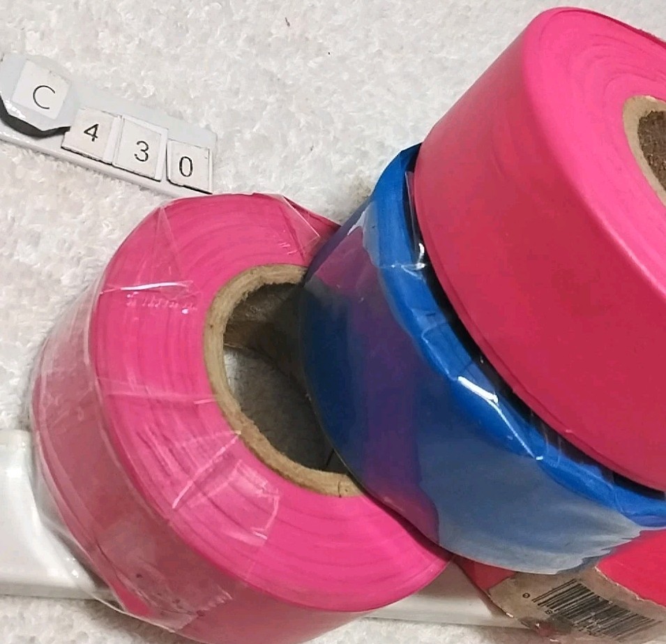 4PC CH HANSON 1-3/16"×300' ASSORTED COLORS FLAGGING TAPE