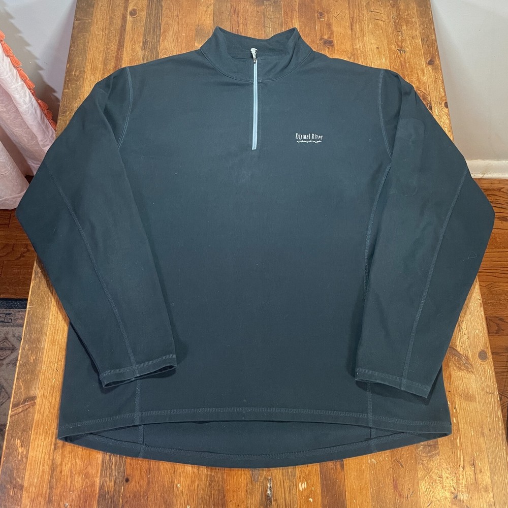 Peter Millar Jacket Mens Large Black Pullover 1/4 Zip Element Dismal River Golf