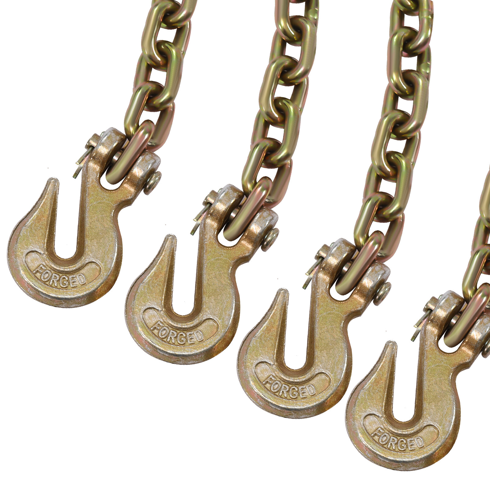 4 Pack 5/16"-3/8" Chain and Binder Kit Ratchet Load Binder w/ 4x 20ft Chains NEW