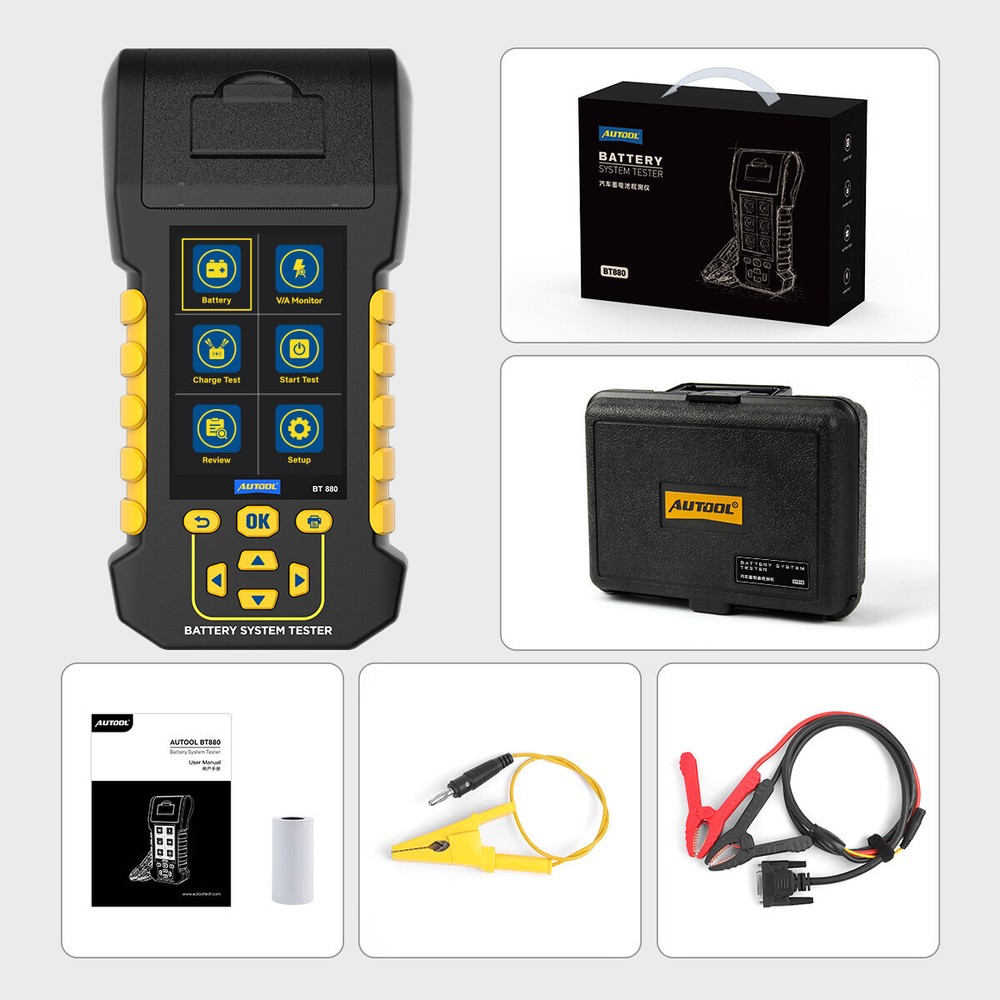 Car Battery Tester Analyzer Battery Load Tester Cranking Charging Diagnostic