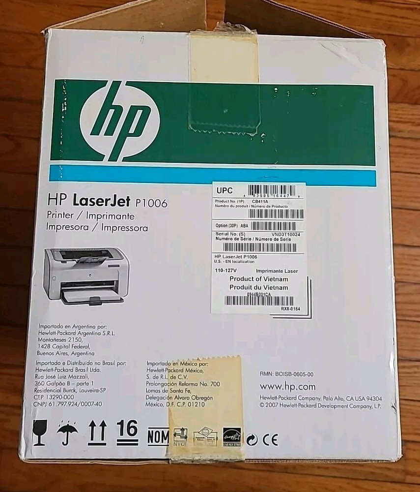 HP LaserJet P1006 Compact Laser Printer, Low ~6k Page Count - TESTED & WORKING