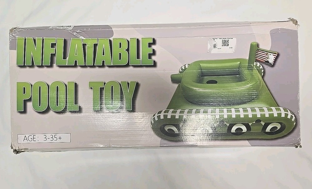 The Inflatable Pool Float Inflatable Military Tank Floatie 53"×69"