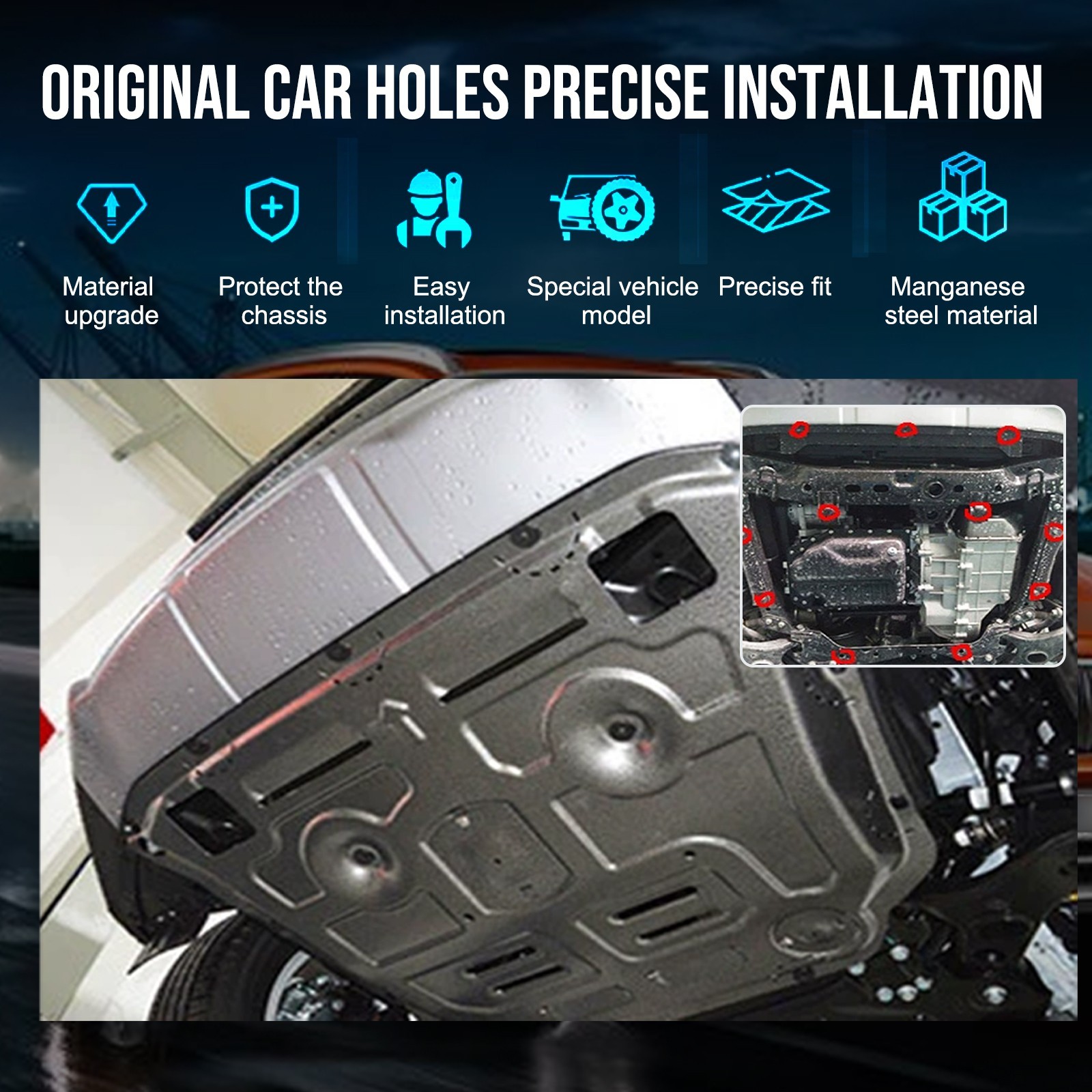 Engine Splash Shield Guard for Toyota Camry 2012-2017 - Heavy-Front Skid Plate