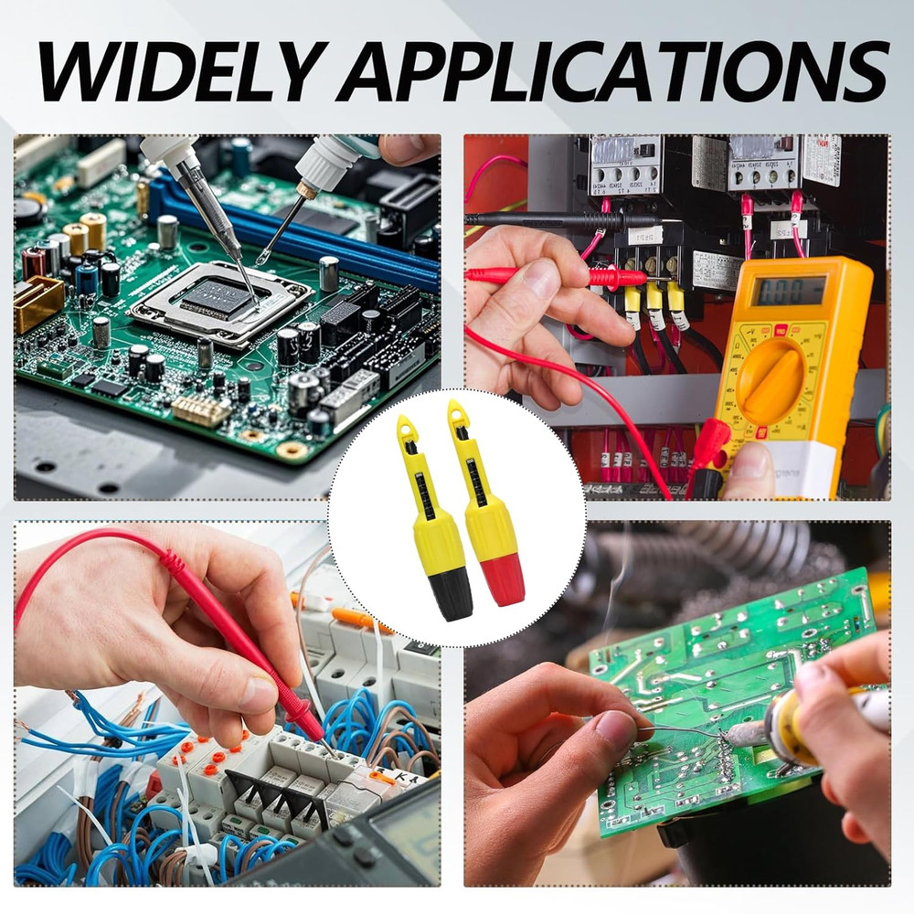 2PCS 4MM Wire Piercing Probe,Insulation Clip Tool Multimeter Voltage,Testing Too