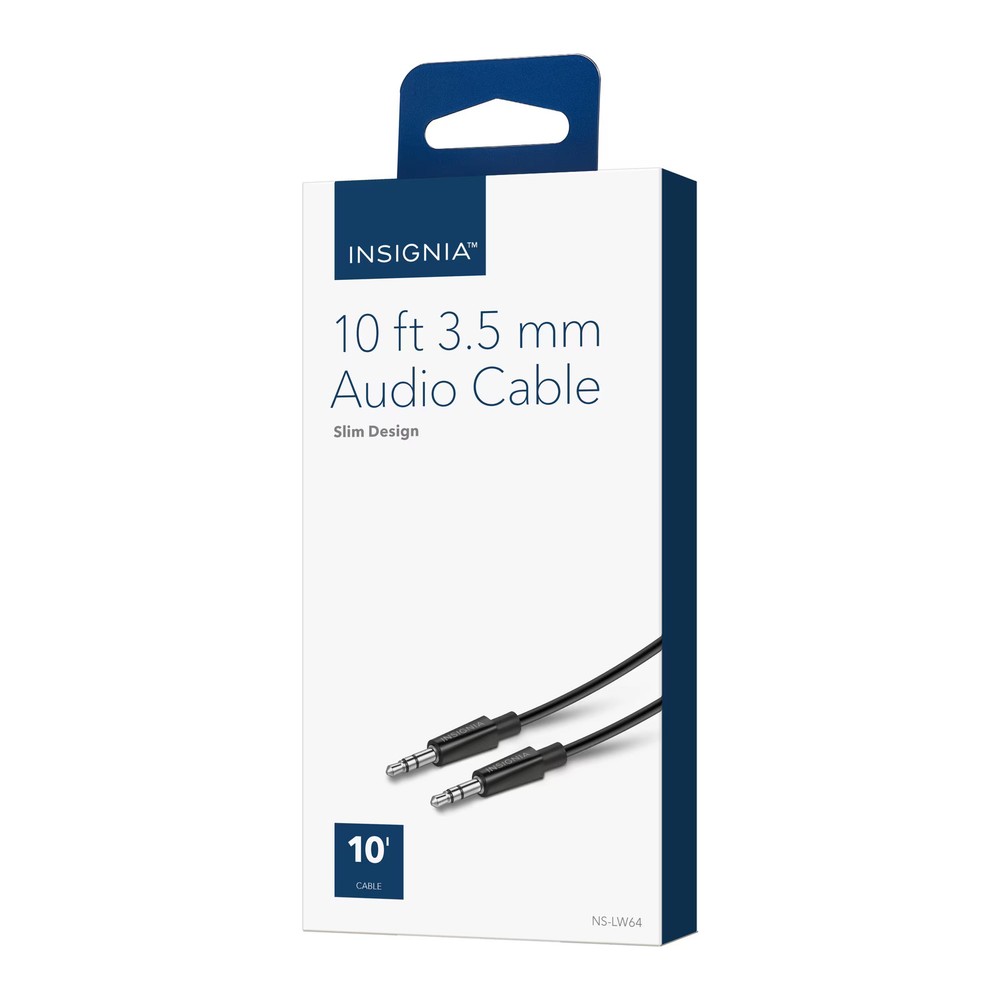 Insignia- 10' 3.5mm Audio Cable - Black