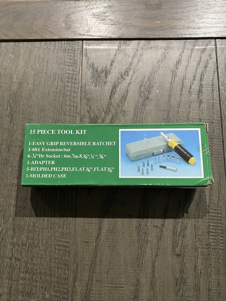 Lockheed Martin 15 piece ratcheting tool kit with case.