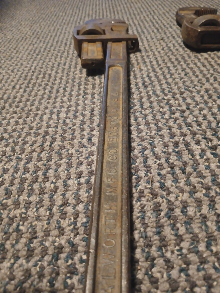 Two 2 VINTAGE Walworth 24" Genuine Stillson Pipe Monkey Wrenches Adjustable
