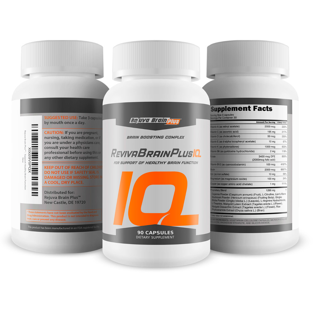 Reviva Brain Plus IQ - Support Healthy Brain Function - Brain Boosting Complex