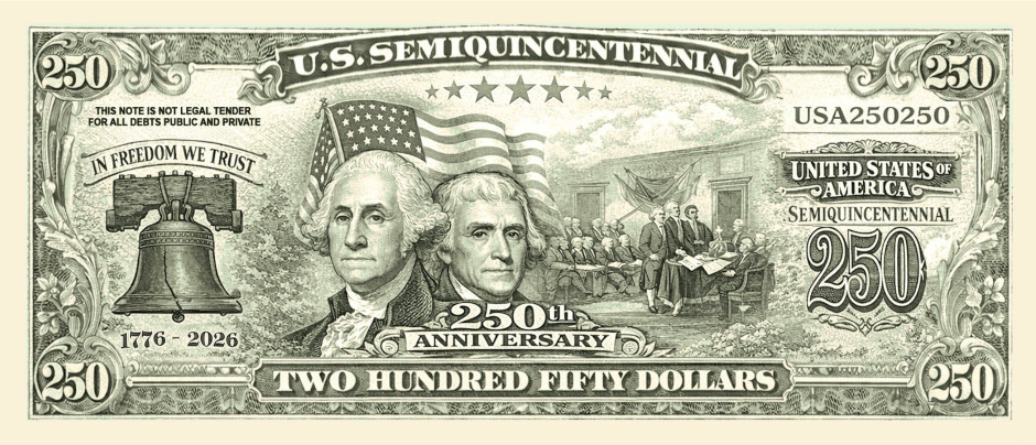 50 Pack America 250th Anniversary Dollar Bill Collectible USA Freedom Money Note
