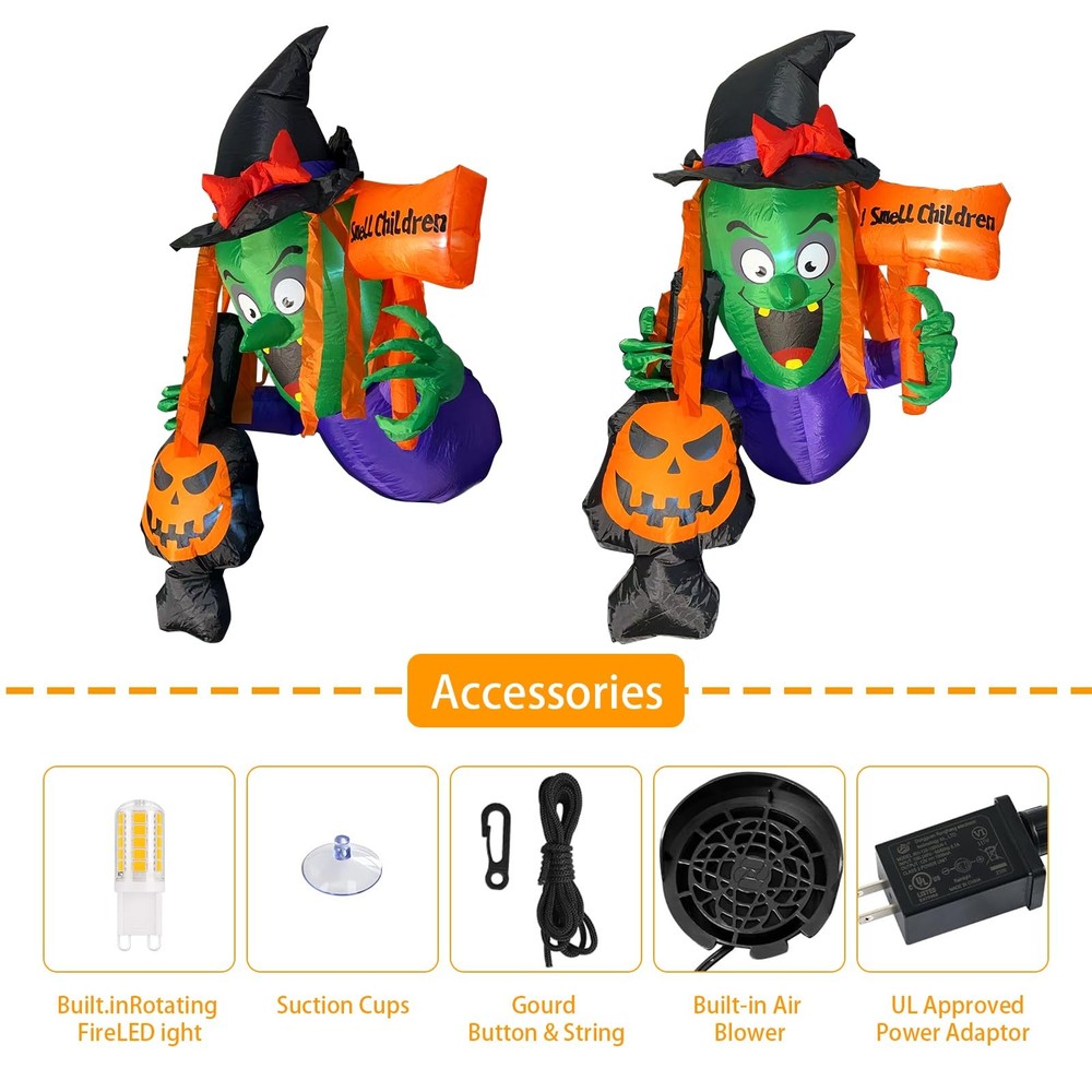 4.5FT Halloween Window Inflatable Decoration - Multi-colors