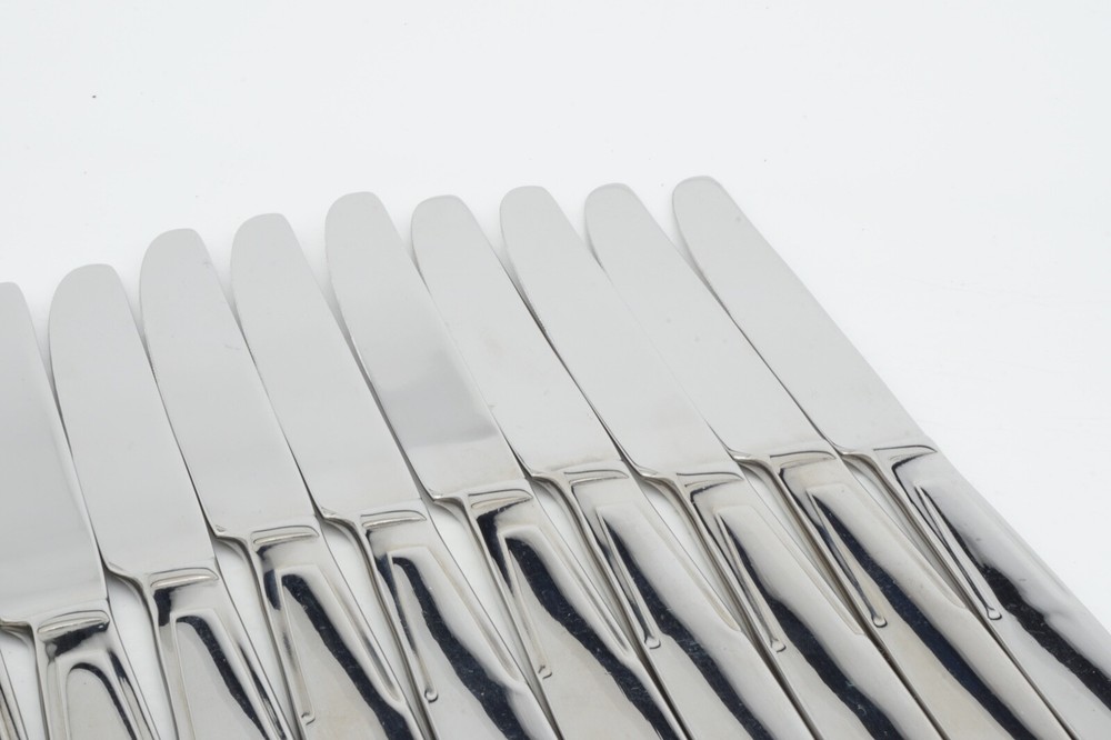 11 Pc New World Tableware 9895501 Dinner Knife Plain Blade Solid Handle Quantum