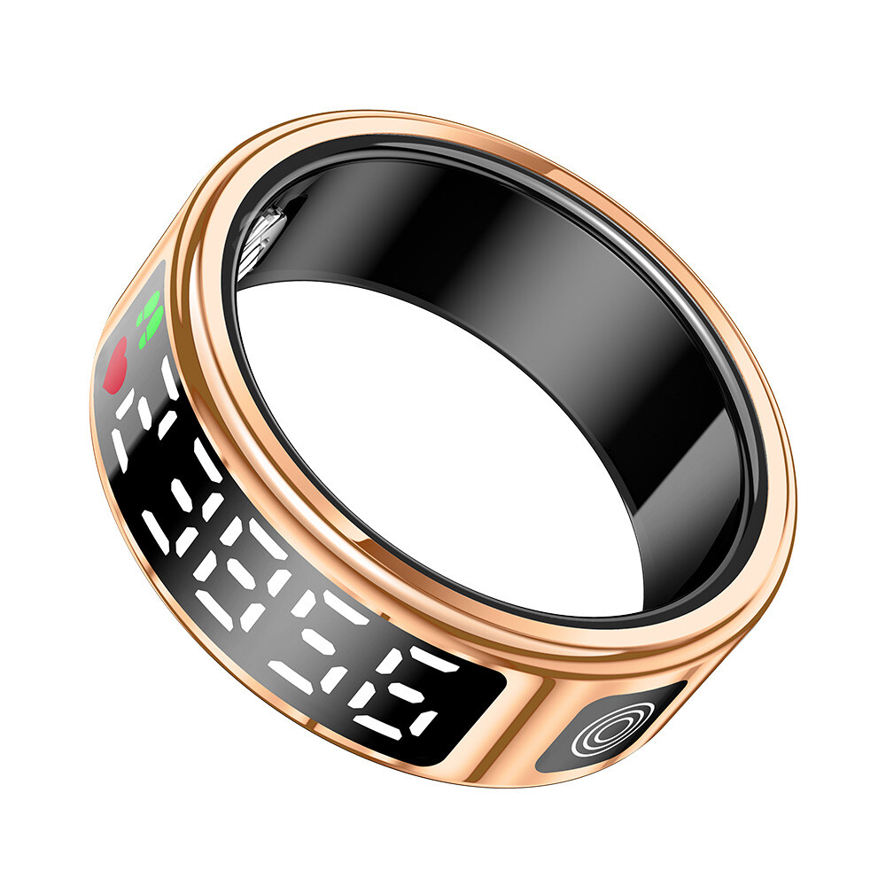 SR08 Mini Smart Ring Display Screen Touch Sensing IP68 HR Blood Oxygen cg