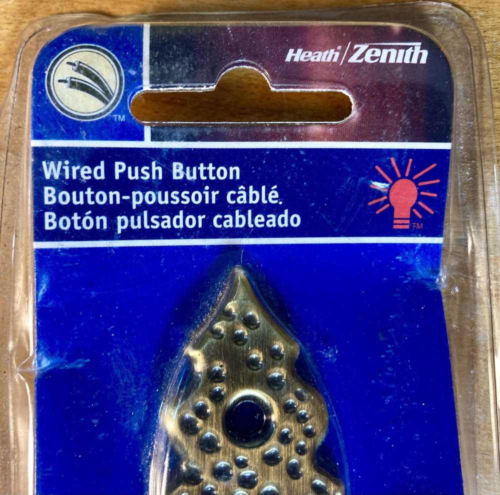 Zenith Heath LE-829LP-E Brass Lighted Wired Push Button